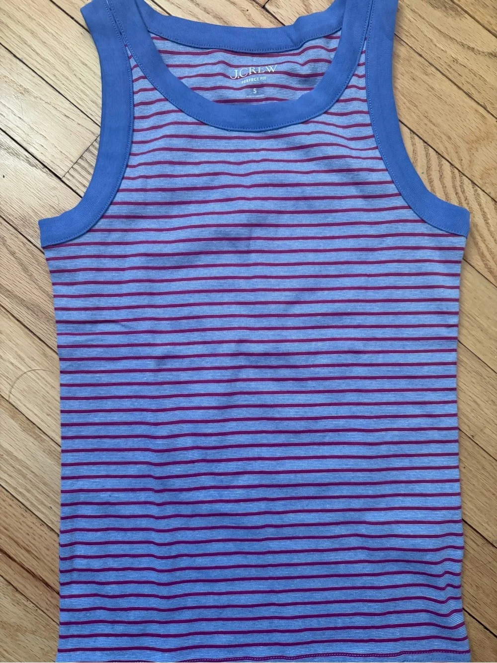 J.Crew Striped Tank Top in Blue and Pink NWT